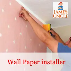 Wall Paper installer Mr. Pritam Mahato in Kulti